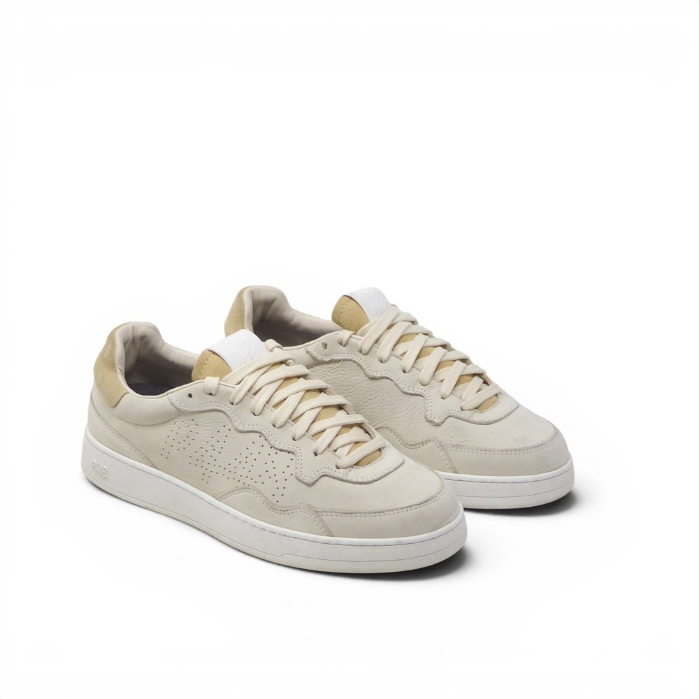 P448 x Yam Womens Vert Sneakers Shoes Cream Leather Suede Low Top 37 / 6.5